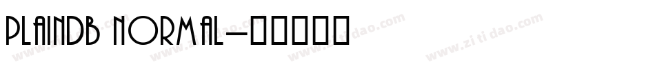 PlainDB Normal字体转换